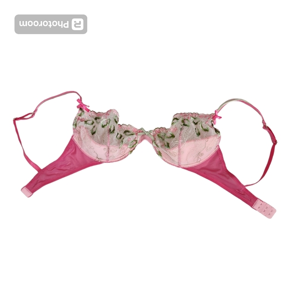 Victoria's Secret VTG Y2K Underwire Sheer Embroidered Lace Lt Push Up Bra 36D - Picture 10 of 15